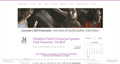 Desktop Screenshot of lyceumclubfemenino.com